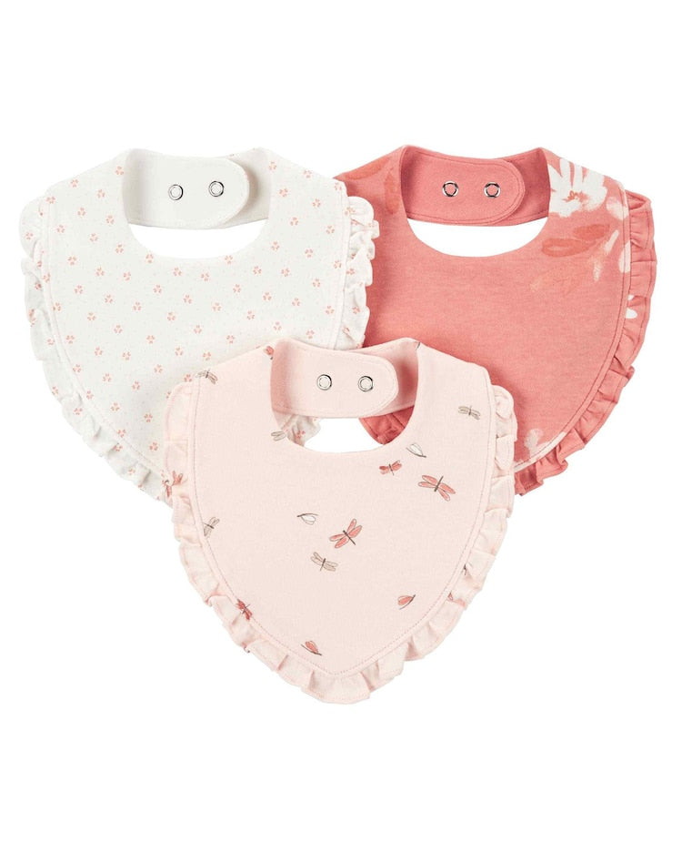 Kit babador bebê 3 peças bichinhos floral multicor | Carter's
