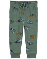 Calça de moletom infantil dinossauro verde | Carter's