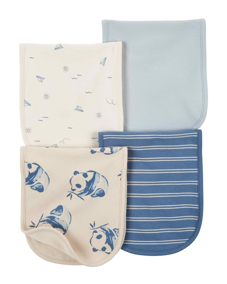 Kit paninho de ombro bebê 4 peças panda listrado multicor | Carter's