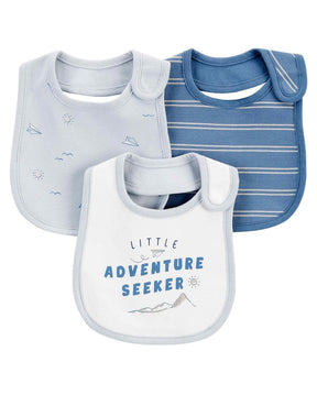 Kit babador bebê 3 peças avião de papel e sol multicor | Carter's
