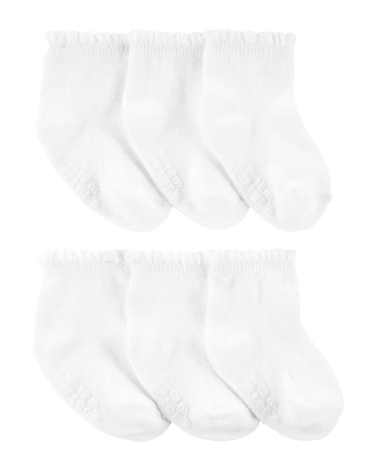 Kit Meia Infantil Carter´s 6 Pares Branco