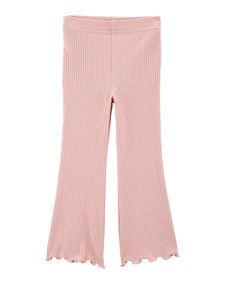 Calça infantil ripple canelada rosa | Carter's