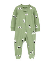 Macacão pijama bebê com pezinho cachorro verde | Carter's