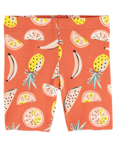 Short infantil frutinhas de verão com elástico vemelho | Carter's