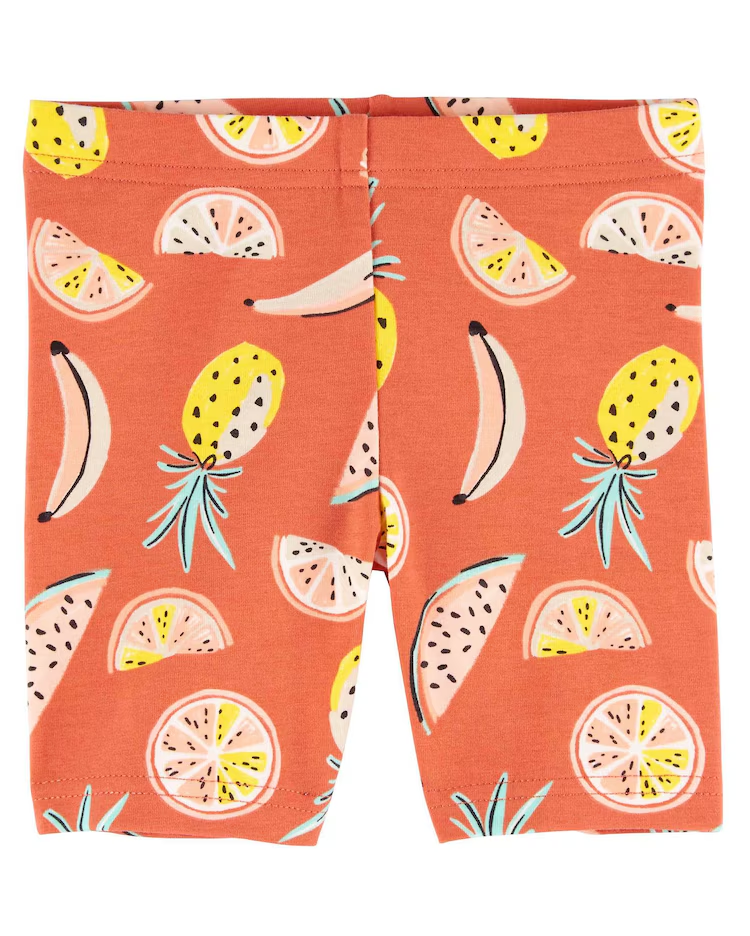Short infantil frutinhas de verão com elástico vemelho | Carter's