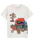 Camiseta infantil manga curta tartaruga aventureira branca | Carter's