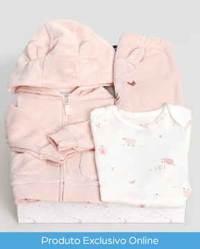 Enxoval bebê conjunto longo 3 peças ovelhinha + caixa de presente multicor | Carter's