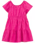 Vestido infantil evasê em laise rosa | Carter's