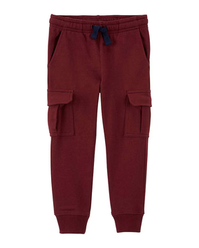 Calça de moletom infantil jogger vinho | Carter's