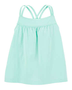 Regata infantil básica com pregas verde | Carter's