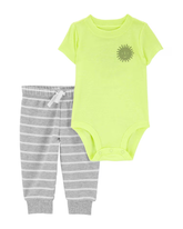 Conjunto longo bebê 2 peças listrado e sol multicor | Carter's