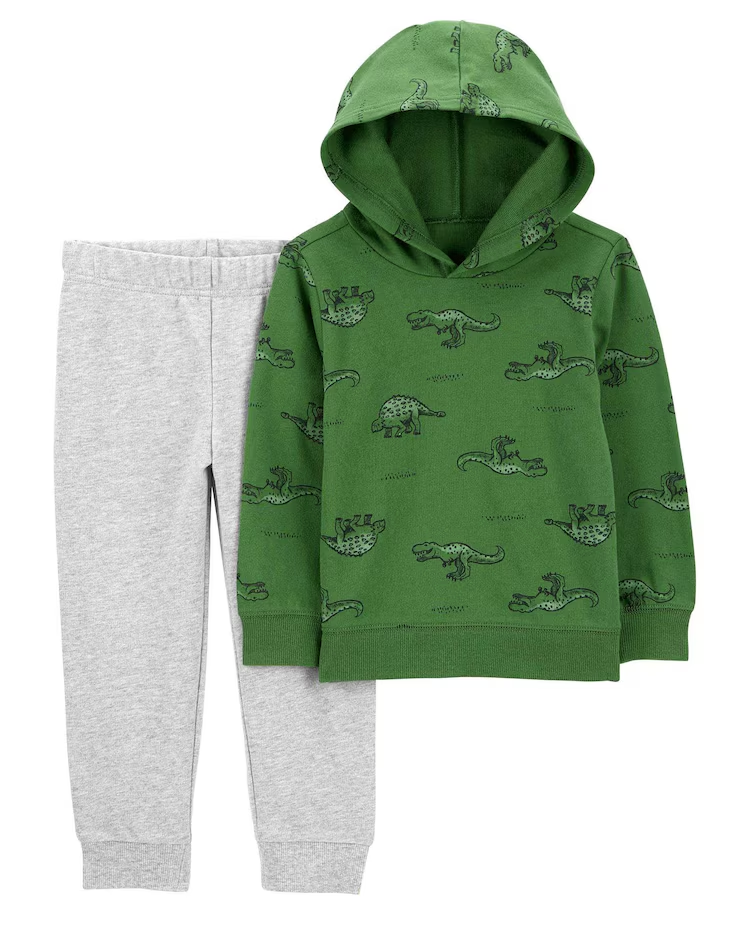 Conjunto longo de moletom infantil 2 peças dinossauro multicor | Carter's