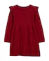 Vestido infantil babados com manga longa vermelho | Carter's