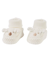 Pantufa bebê punho canelado bichinho branca | Carter's