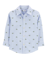Camisa infantil dimossauros manga longa azul | Carter's