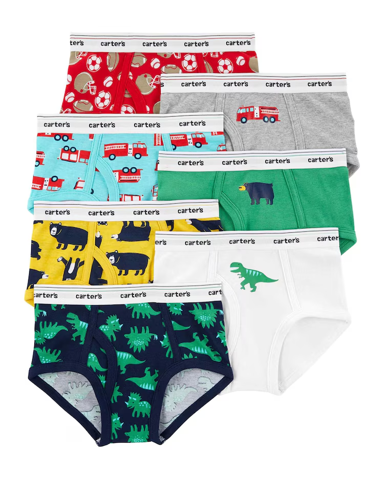 Kit Cueca Infantil 7 Peças Mix Carter's - Multicor