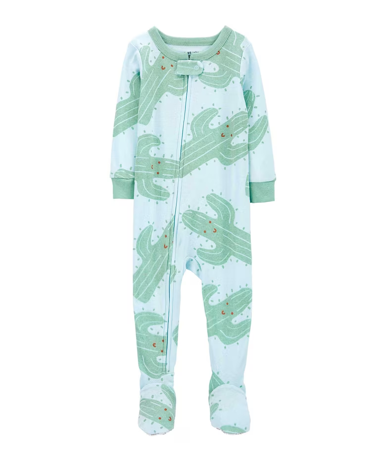 Macacão pijama infantil cactos azul | Carter's