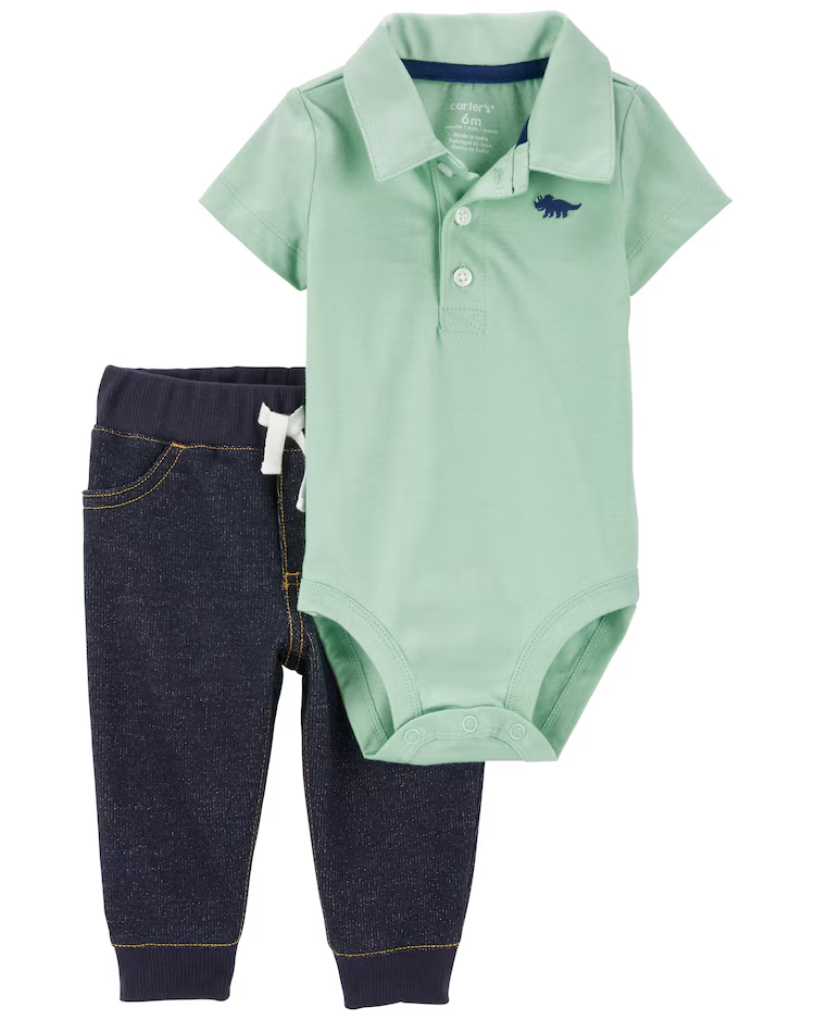 Conjunto longo bebê 2 peças avião multicor | Carter's