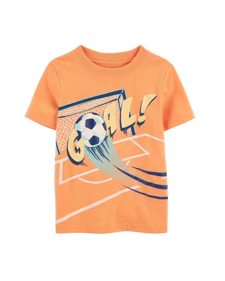 Camiseta infantil lettering gol laranja | Carter's