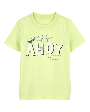 Camiseta infantil ahoy sol verde | Carter's