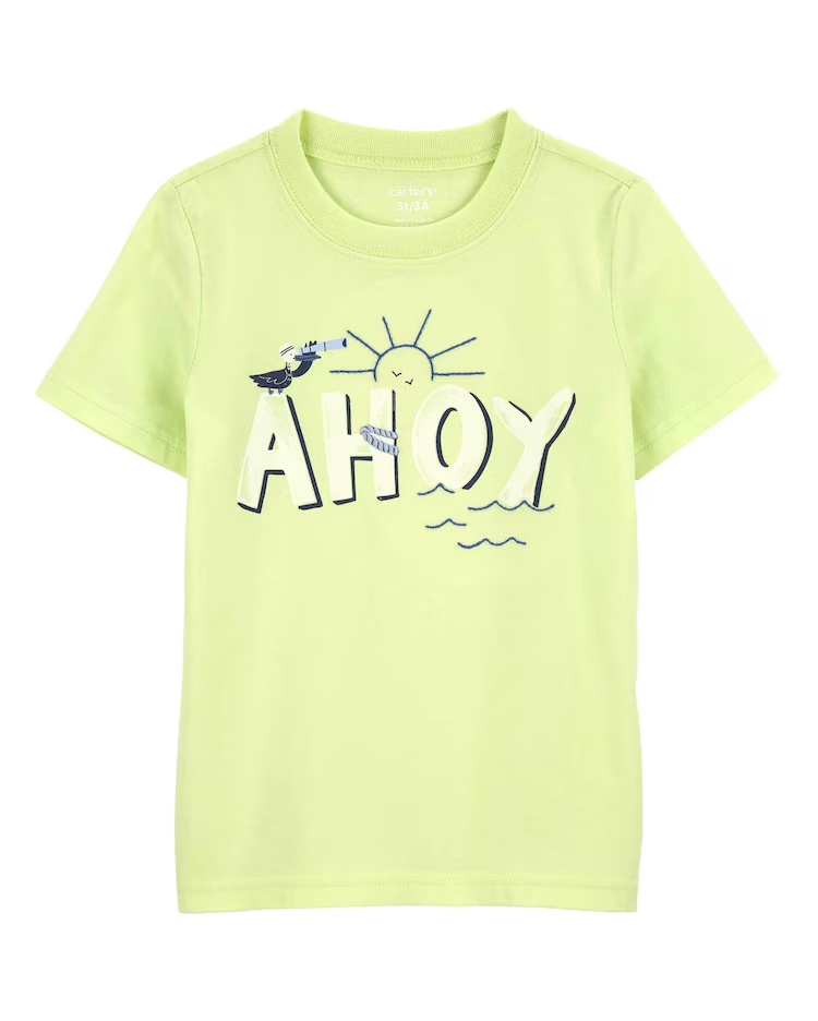 Camiseta infantil ahoy sol verde | Carter's