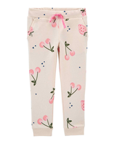 Calça Infantil Relaxed Cereja Rosa Carter's Tam 2 a 5