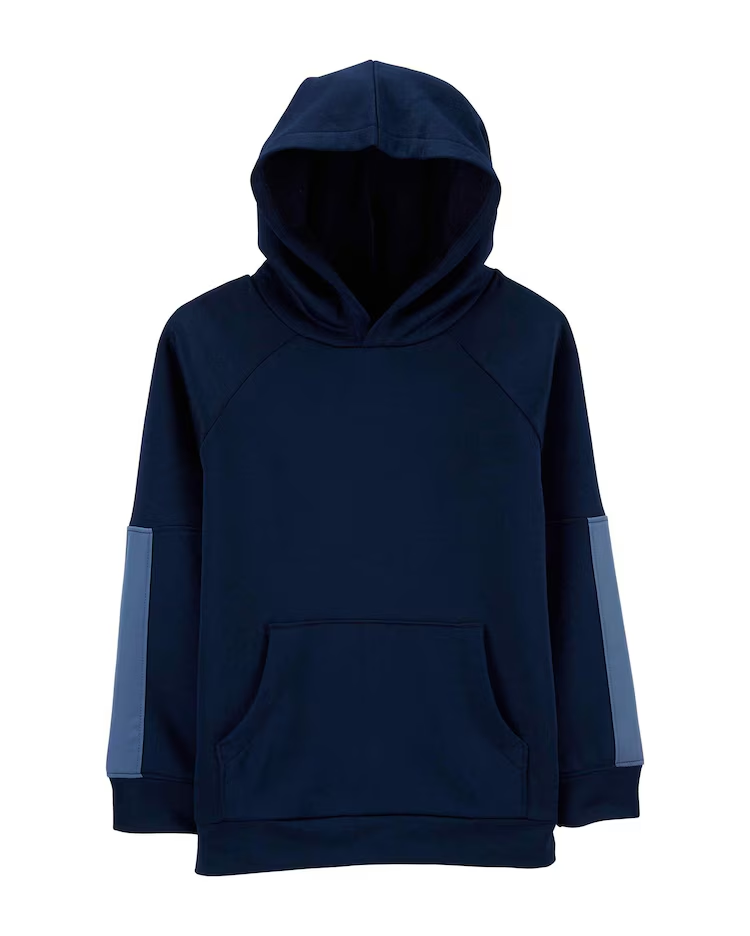 Blusa Infantil Manga Longa Carter's Capuz Azul Marinho Tam 6 a 8