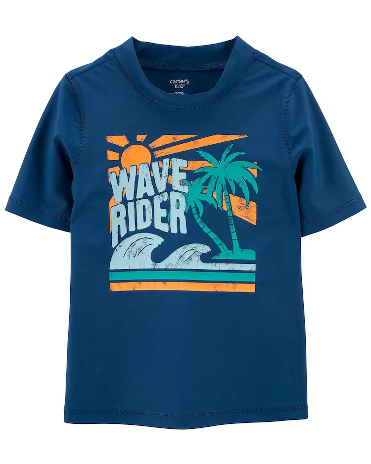 Camiseta de praia infantil de sol e coqueiro azul | Carter's