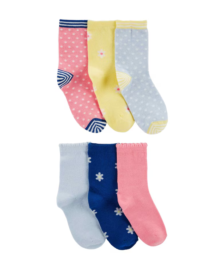 Kit meia infantil 6 pares poás multicor | Carter's