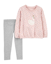 Conjunto longo bebê 2 peças cisnei multicor | Carter's