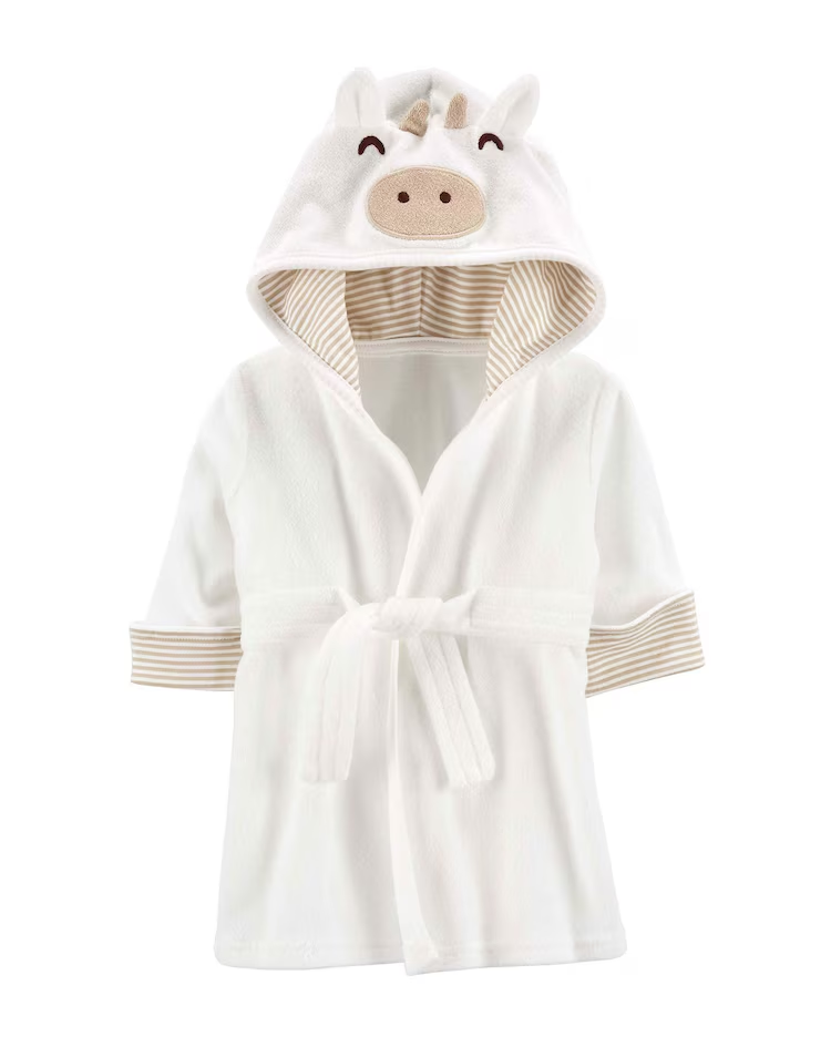 Roupão bebê capuz bordado branco | Carter's