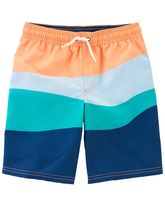 Bermuda água infantil com listras multicor | Carter's