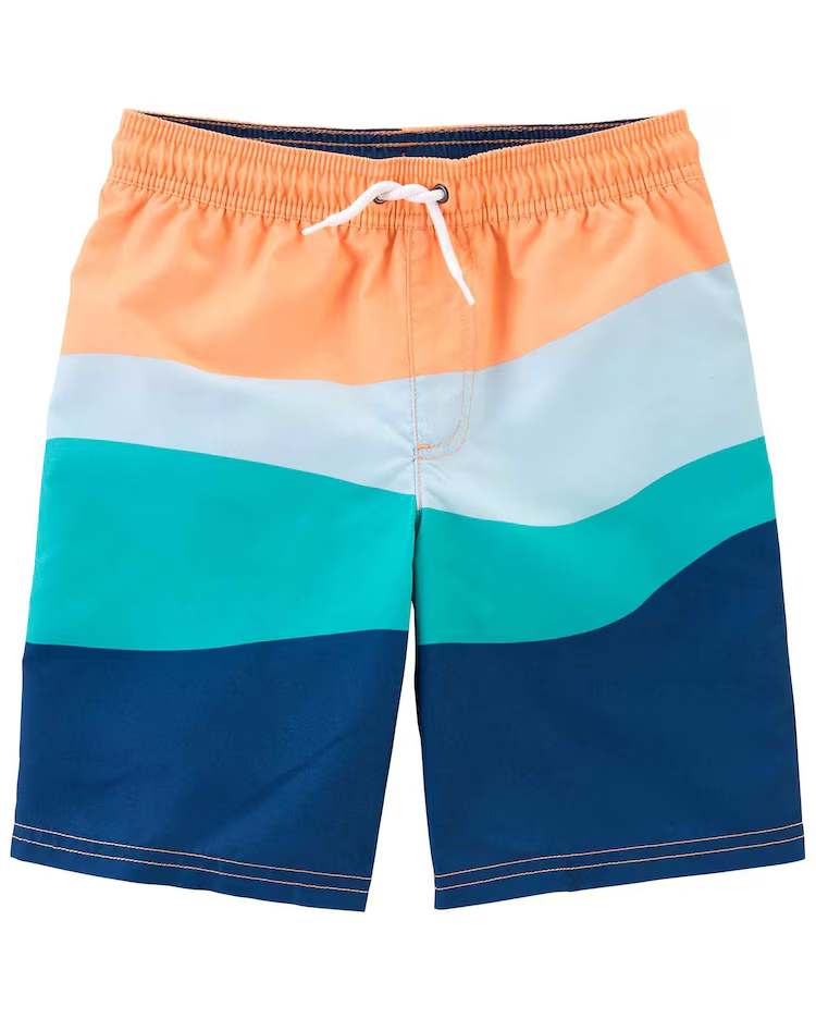 Bermuda água infantil com listras multicor | Carter's