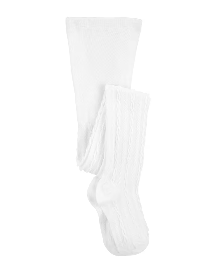 Meia calça infantil texturizada branca | Carter's
