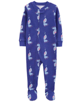 Macacão pijama bebê fleece pavão azul | Carter's