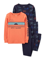 Pijama longo infantil 4 peças epic gamer multicor | Carter's
