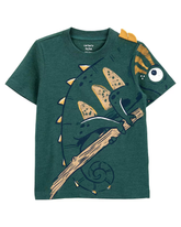 Camiseta infantil camaleão camuflado verde | Carter's