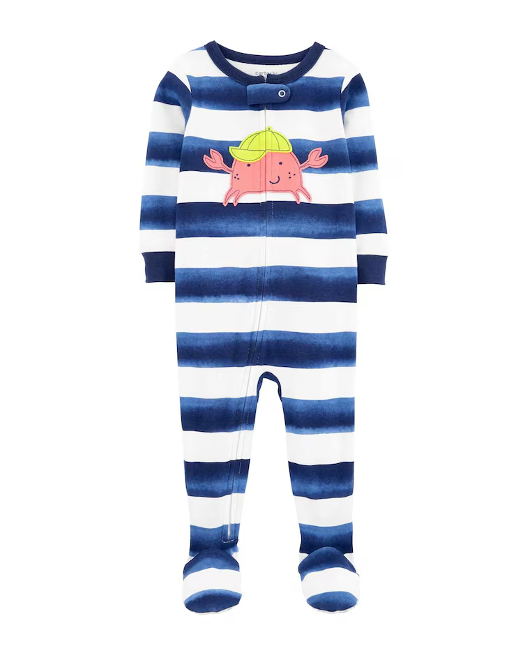 Macacão pijama infantil caranguejo branco | Carter's