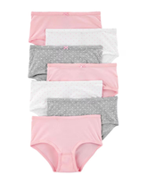 Kit Calcinha 7 Peças Carter's - Rosa/Cinza/Branco