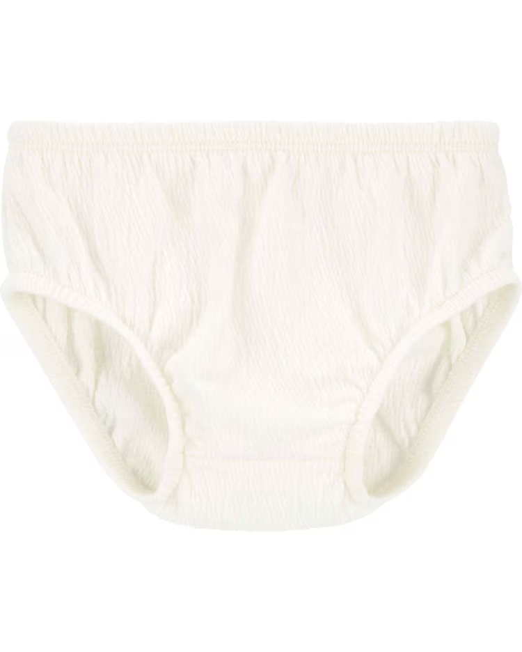 Vestido bebê manga longa texturizado floral off-white | Carter's