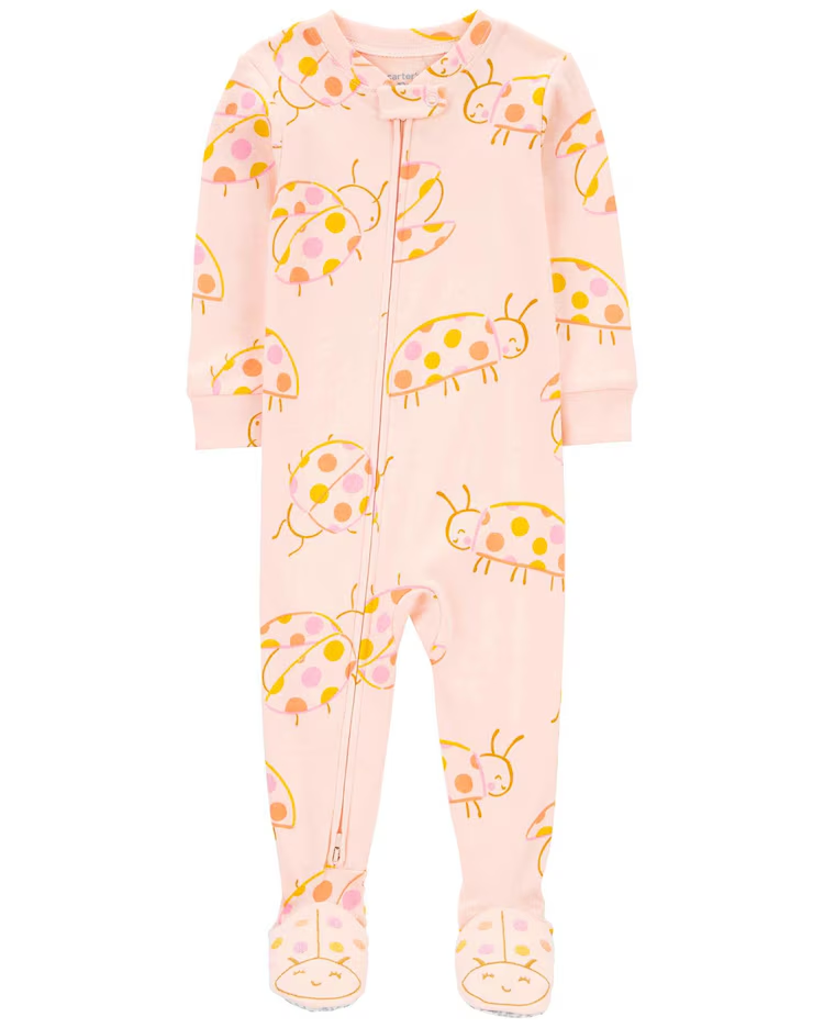 Macacão pijama infantil com pezinho joaninha rosa | Carter's