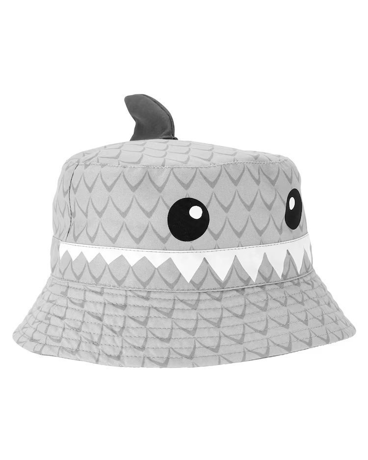 Chapéu Bucket Infantil Carter´s Shark Cinza