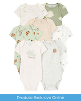 Kit body bebê 7 peças smart cookie multicor | Carter's