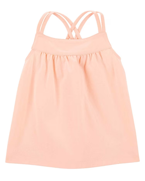 Regata infantil básica com pregas rosa | Carter's