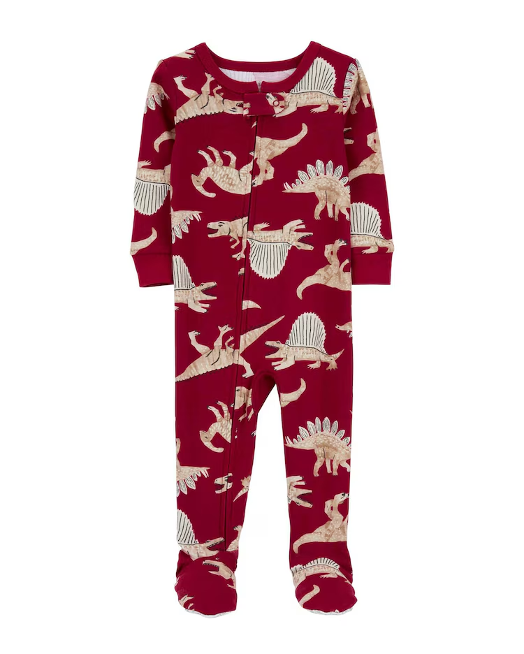 Macacão pijama infantil de dinossauros vermelho | Carter's