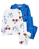 Pijama longo bebê 4 peças carrinhos multicor | Carter's