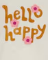 Camiseta infantil hello happy flores bege | Carter's
