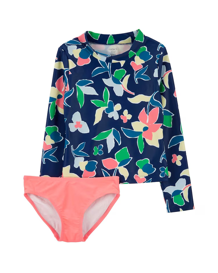 Conjunto praia infantil flores multicor | Carter's