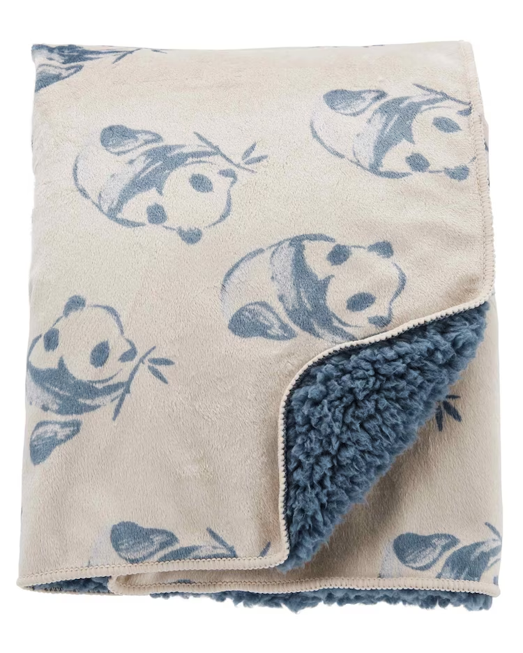 Cobertor bebê peluciado panda off-white | Carter's