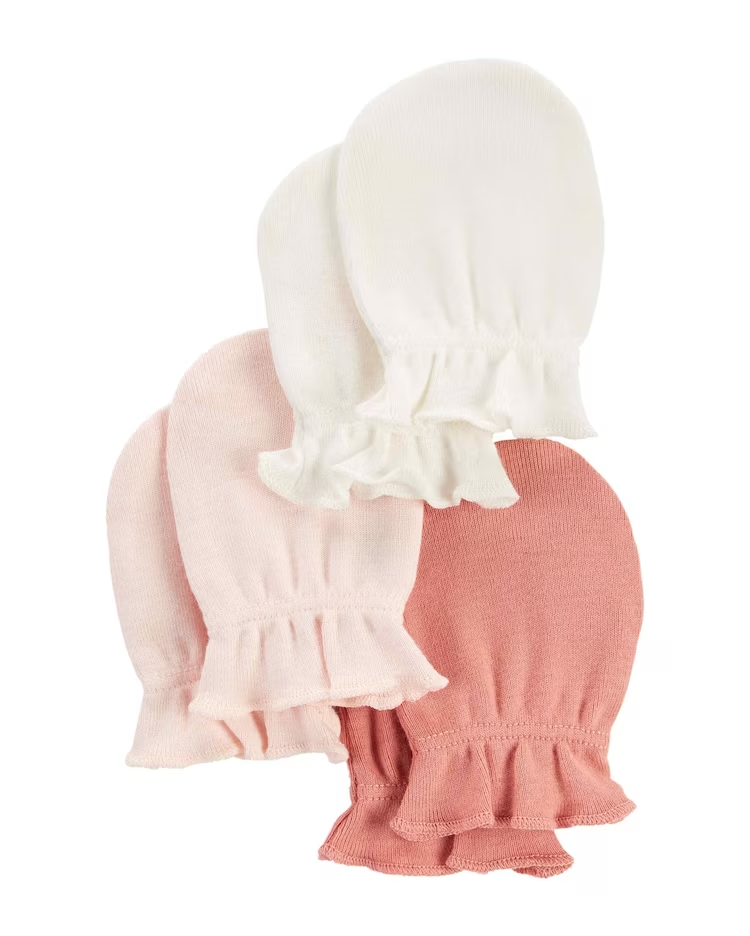 Kit luva bebê 3 pares tradicional multicor | Carter's